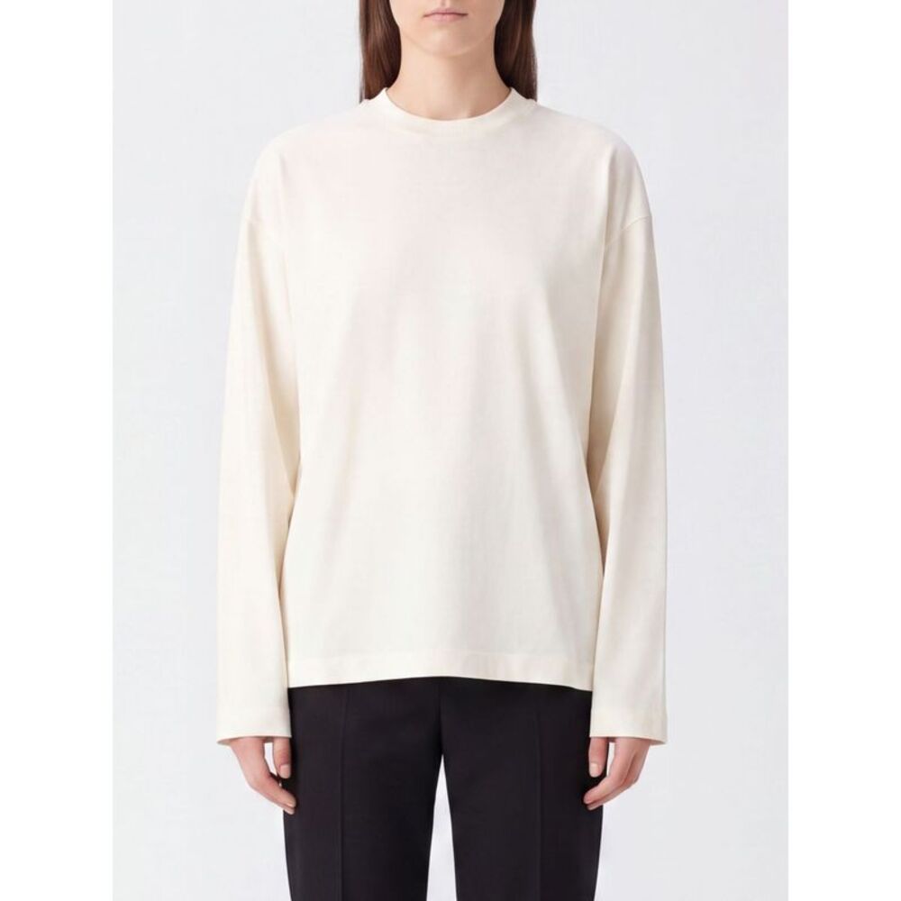Jil Sander Women Jil Sander Relaxed Fit Long-Sleeved Cotton T-Shirt